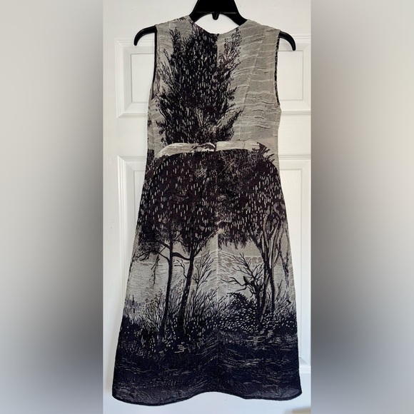 MARNI ITALY Abstract Landscape Tree Knit Jacquard Luxury Sheath 2pc Dress 38 US2 - Picture 7 of 12